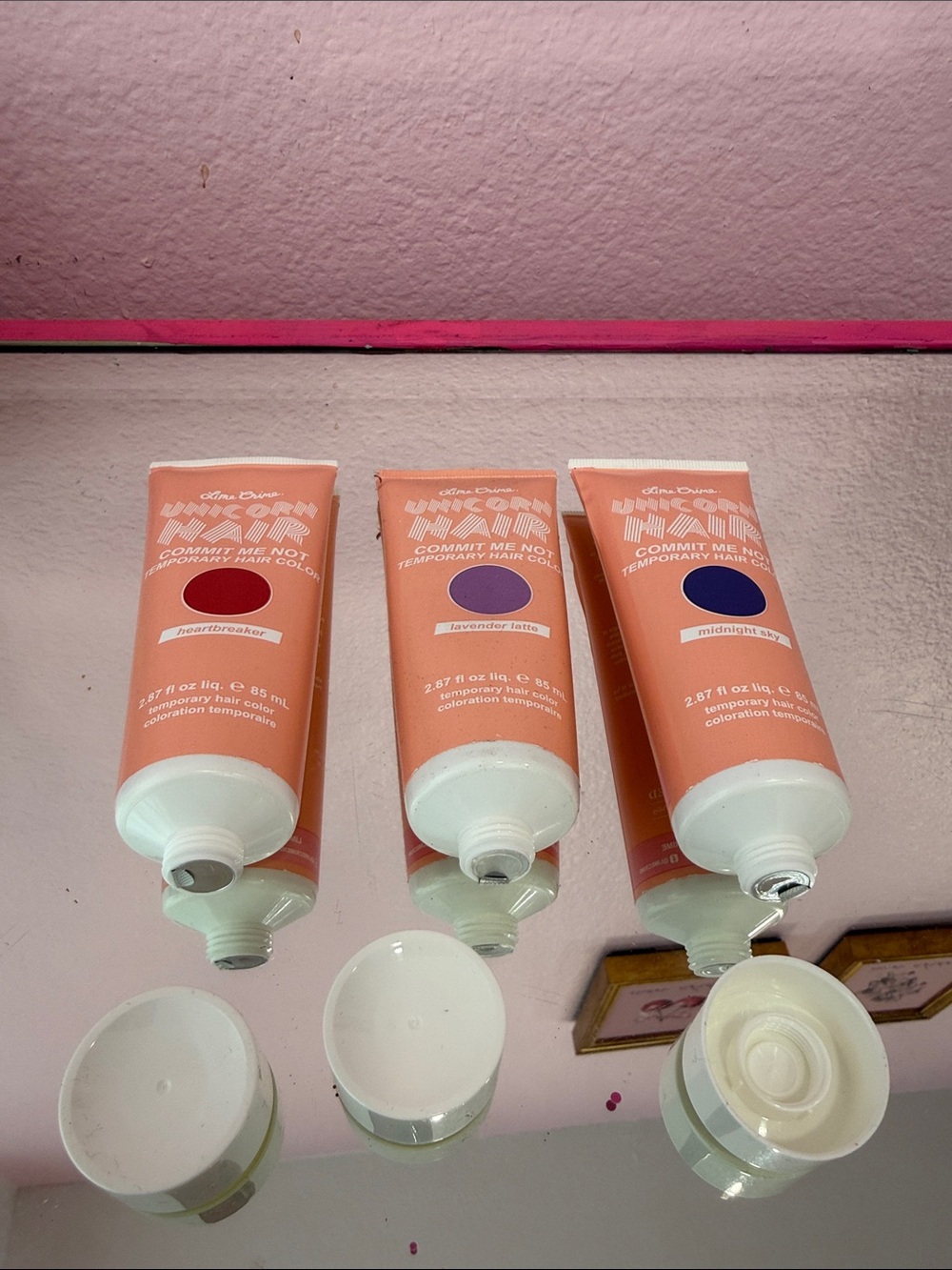 Lime Crime Unicorn Hair Temporary Dye Trio - Plum, Lavender, Midnight Blue